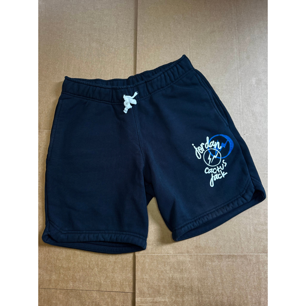 Travis Scott X Jordan X Fragment Black Logo Shorts Size Medium