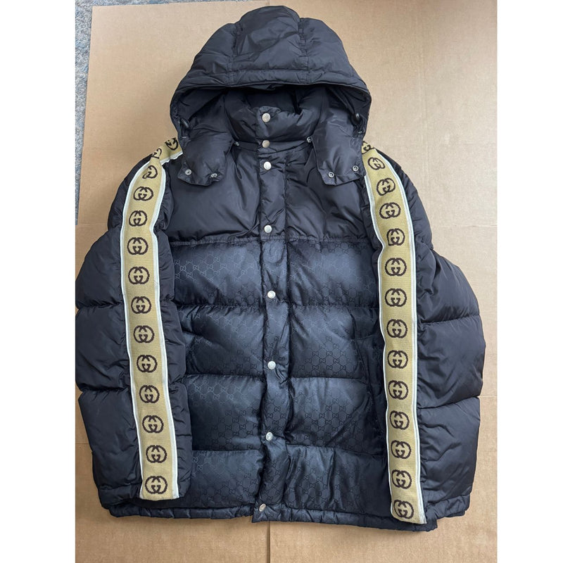 Gucci GG Monogram Jacket Nylon Padded Black Size 52 RRP £2600