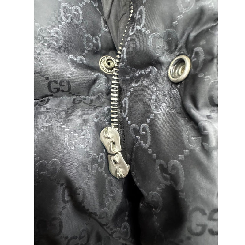 Gucci GG Monogram Jacket Nylon Padded Black Size 52 RRP £2600