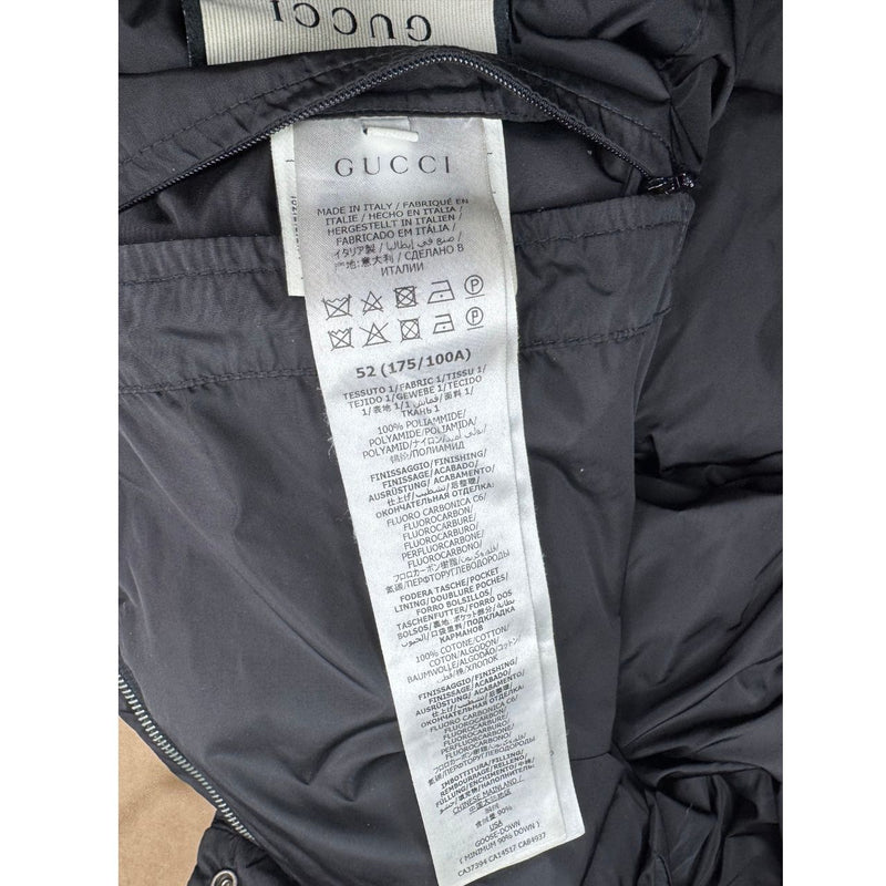 Gucci GG Monogram Jacket Nylon Padded Black Size 52 RRP £2600