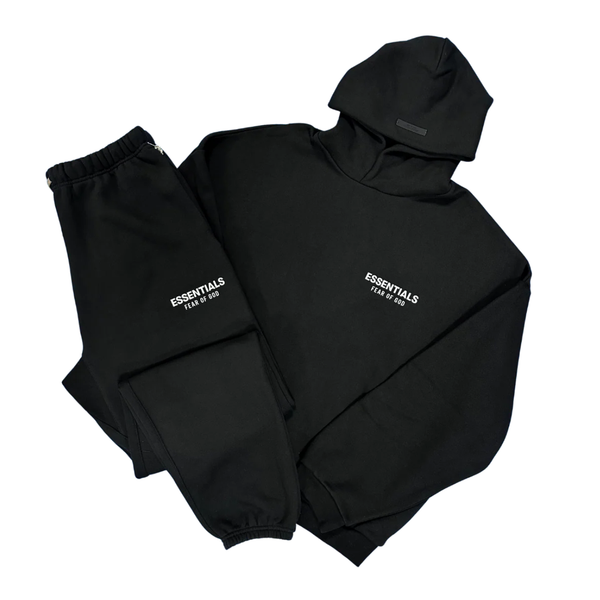 FEAR OF GOD ESSENTIALS BLACK TRACKSUIT (FW24)