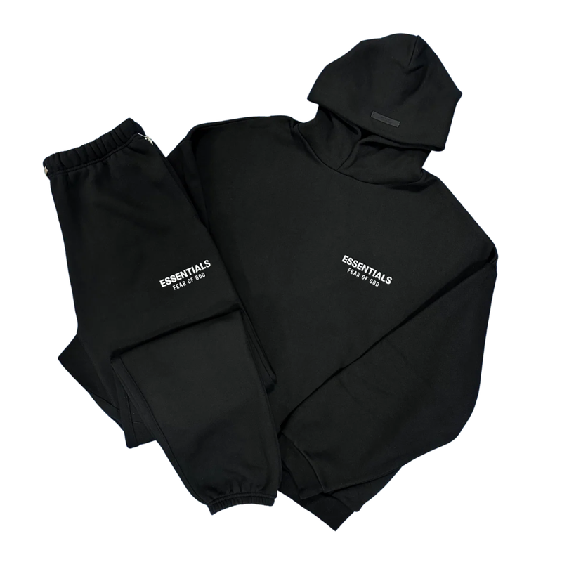FEAR OF GOD ESSENTIALS BLACK TRACKSUIT (FW24)