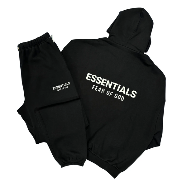 FEAR OF GOD ESSENTIALS BLACK TRACKSUIT (FW24)