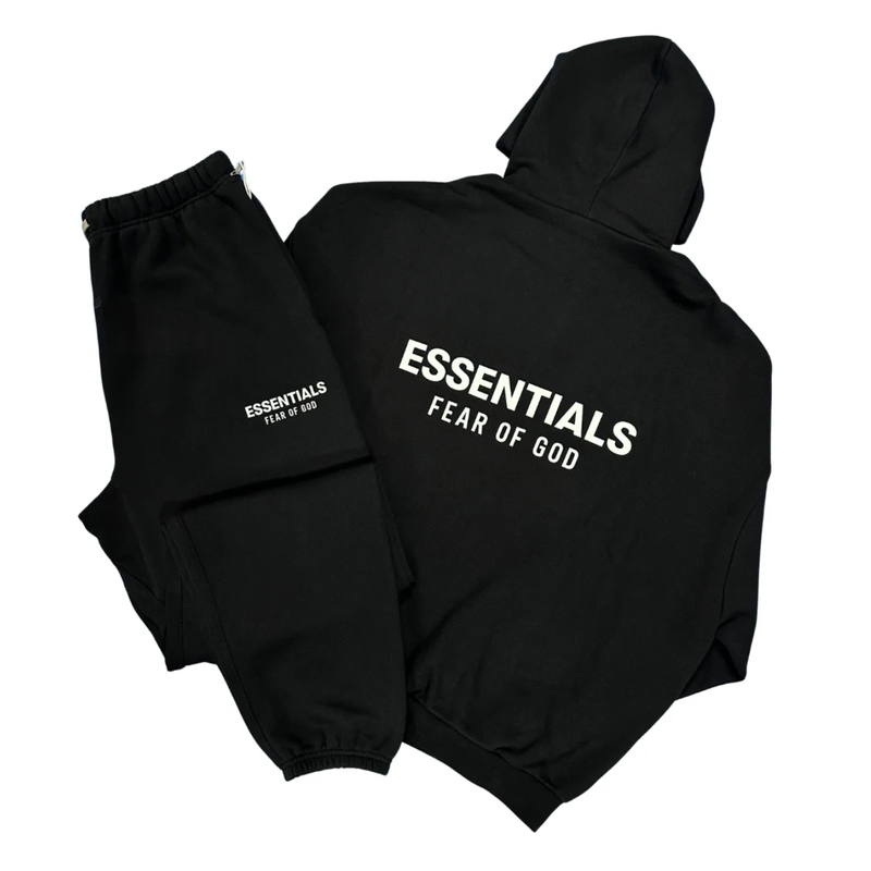 FEAR OF GOD ESSENTIALS BLACK TRACKSUIT (FW24)