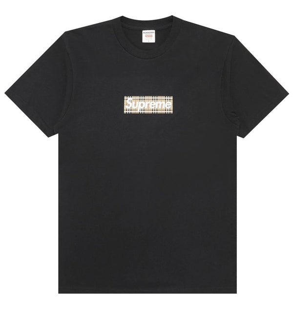 Supreme X Burberry Box Logo T-Shirt 'Black'