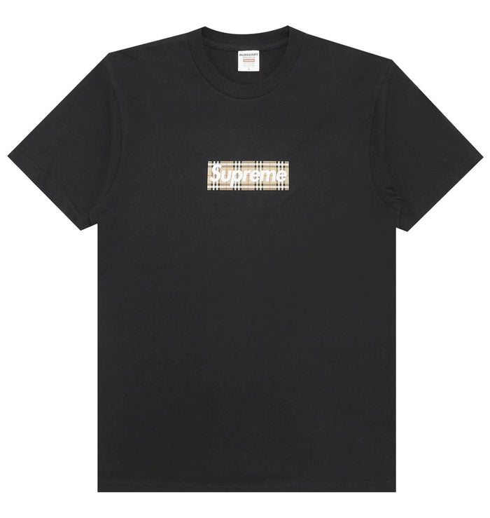 Supreme X Burberry Box Logo T-Shirt 'Black'