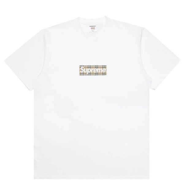Supreme X Burberry Box Logo T-Shirt 'White'